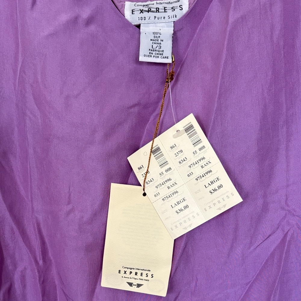 🖤NWT‎ 90s Express SILK Top - Picture 2 of 5